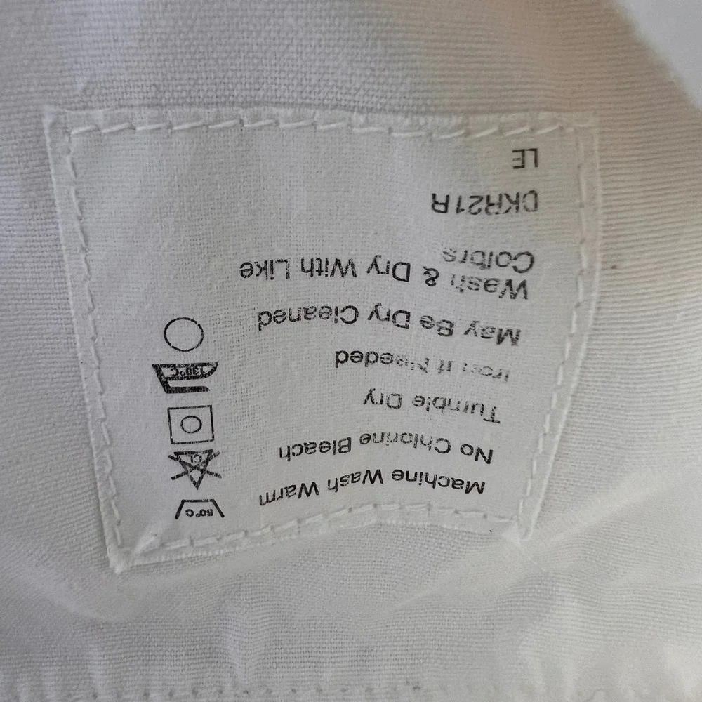 Vintage Dockers Levi Strauss Pleated Chino Canvas Pants Cream Mens 35x28 90s